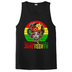 Juneteenth Shirts Women Remembering My Ancestors Black Women PosiCharge Competitor Tank