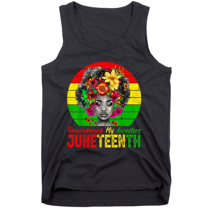 Juneteenth Shirts Women Remembering My Ancestors Black Women Tank Top