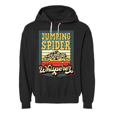 Jumping Spider Whisperer Funny Pet Jumping Spider Meme Garment-Dyed Fleece Hoodie