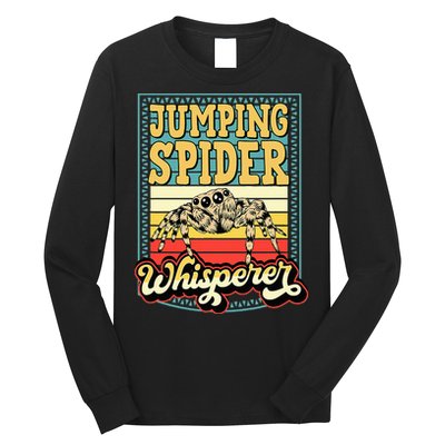 Jumping Spider Whisperer Funny Pet Jumping Spider Meme Long Sleeve Shirt