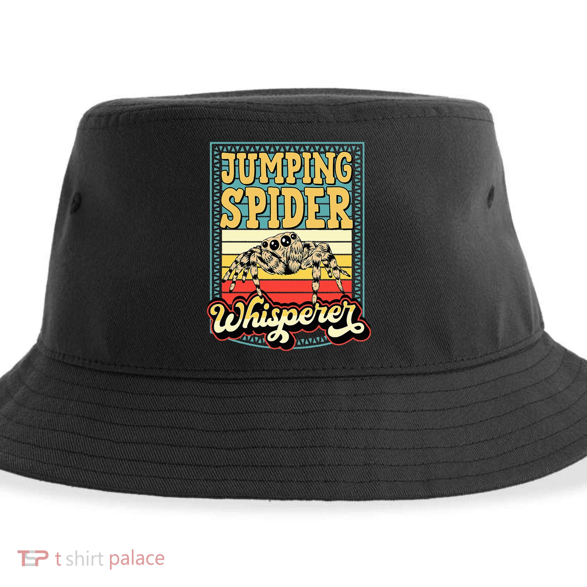 Jumping Spider Whisperer Funny Pet Jumping Spider Meme Sustainable Bucket Hat