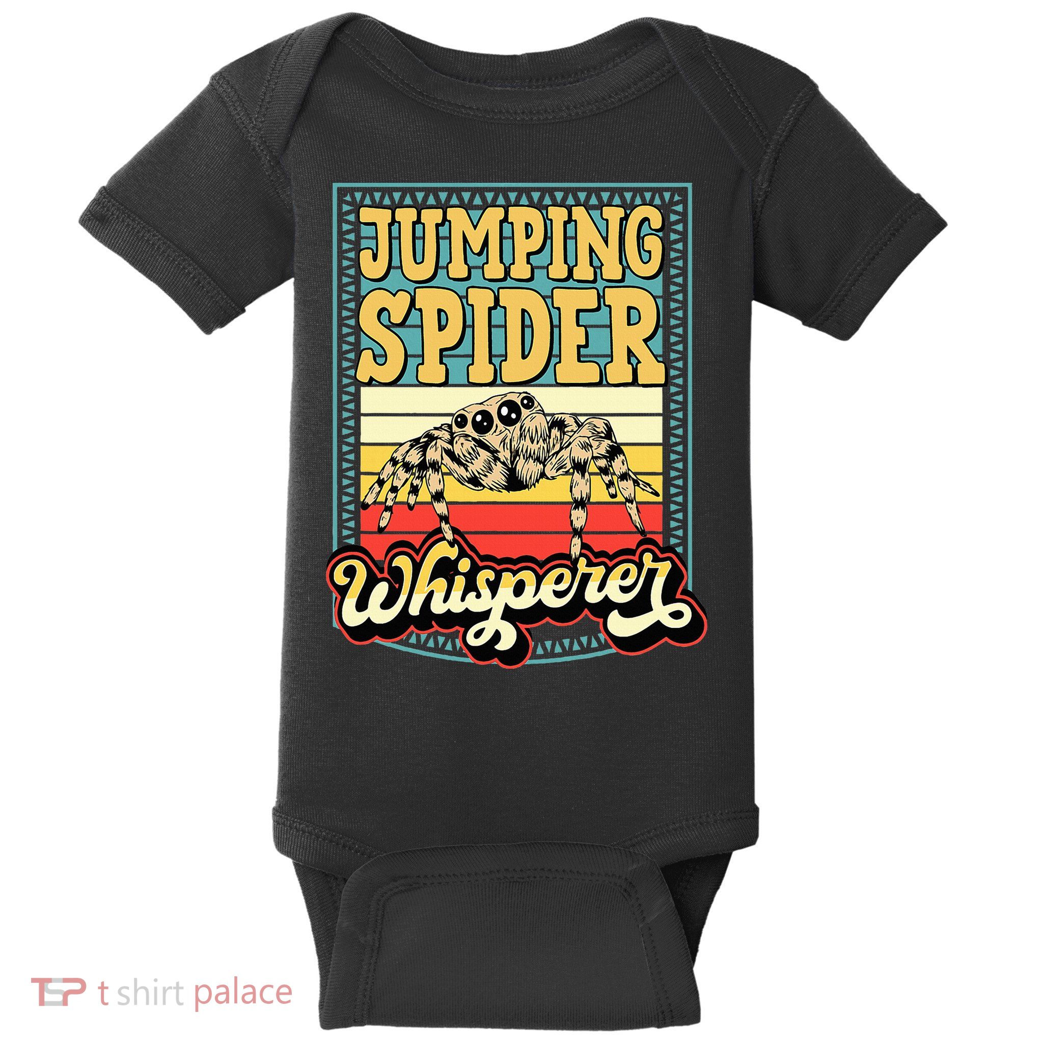 Jumping Spider Whisperer Funny Pet Jumping Spider Meme Baby Bodysuit