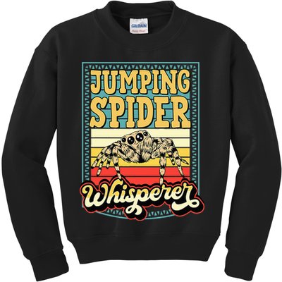 Jumping Spider Whisperer Funny Pet Jumping Spider Meme Kids Sweatshirt