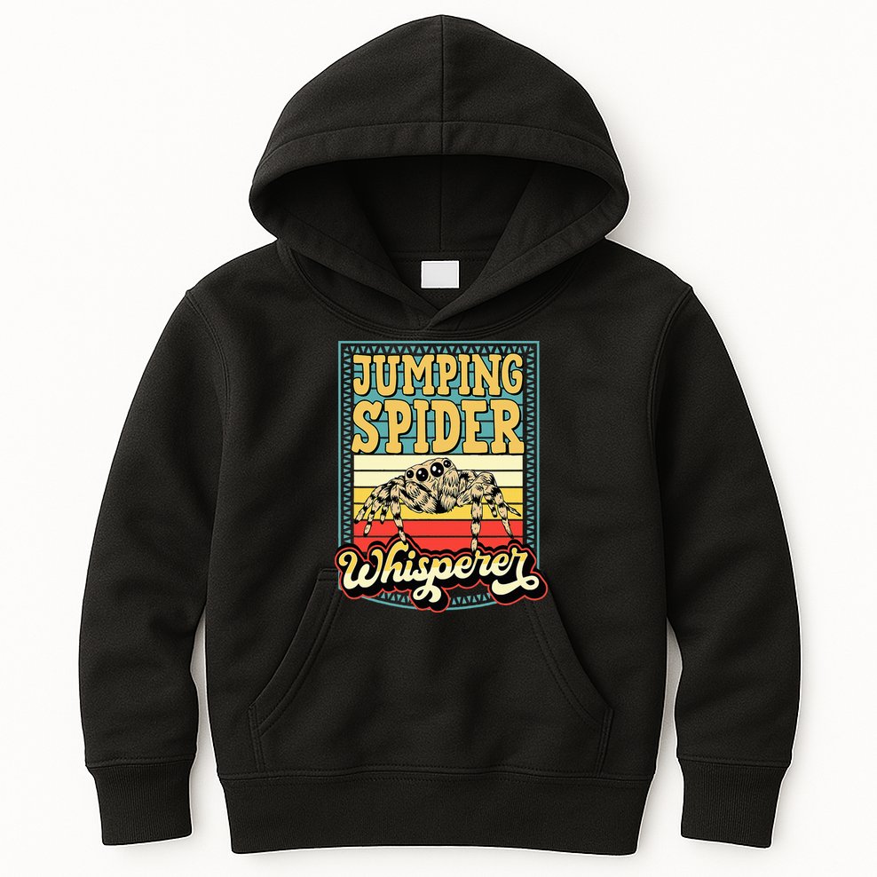 Jumping Spider Whisperer Funny Pet Jumping Spider Meme Kids Hoodie