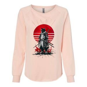 Japanese Samurai Warrior Cat Aesthetic Ninja Womens California Wash Sweatshirt