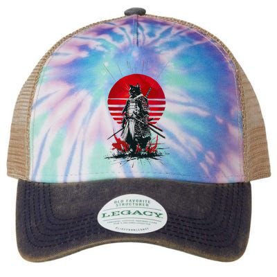 Japanese Samurai Warrior Cat Aesthetic Ninja Legacy Tie Dye Trucker Hat