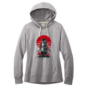 Japanese Samurai Warrior Cat Aesthetic Ninja Women's Fleece Hoodie