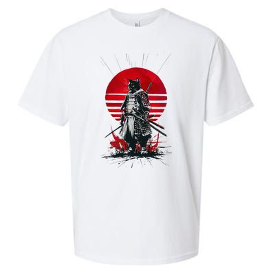 Japanese Samurai Warrior Cat Aesthetic Ninja Sueded Cloud Jersey T-Shirt