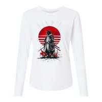 Japanese Samurai Warrior Cat Aesthetic Ninja Womens Cotton Relaxed Long Sleeve T-Shirt