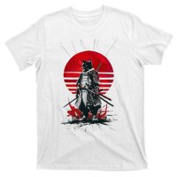 Japanese Samurai Warrior Cat Aesthetic Ninja T-Shirt