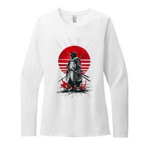 Japanese Samurai Warrior Cat Aesthetic Ninja Womens CVC Long Sleeve Shirt