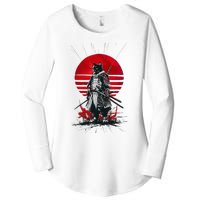 Japanese Samurai Warrior Cat Aesthetic Ninja Women's Perfect Tri Tunic Long Sleeve Shirt