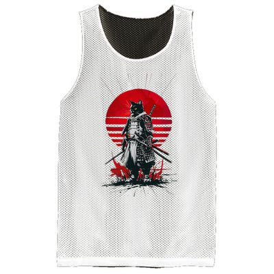 Japanese Samurai Warrior Cat Aesthetic Ninja Mesh Reversible Basketball Jersey Tank