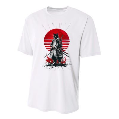 Japanese Samurai Warrior Cat Aesthetic Ninja Performance Sprint T-Shirt