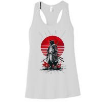 Japanese Samurai Warrior Cat Aesthetic Ninja Women's Racerback Tank