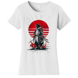 Japanese Samurai Warrior Cat Aesthetic Ninja Women's T-Shirt