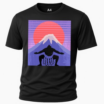 Japanese Sumo Wrestler In Mawashi Japan Mt. Fuji Aesthetic Performance Shirt