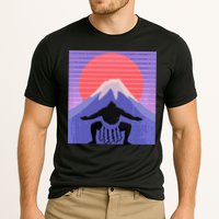 Japanese Sumo Wrestler In Mawashi Japan Mt. Fuji Aesthetic Cooling Performance Crew T-Shirt