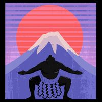 Japanese Sumo Wrestler In Mawashi Japan Mt. Fuji Aesthetic Sustainable Bucket Hat