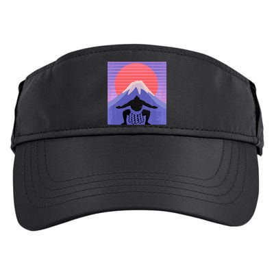 Japanese Sumo Wrestler In Mawashi Japan Mt. Fuji Aesthetic Adult Drive Performance Visor