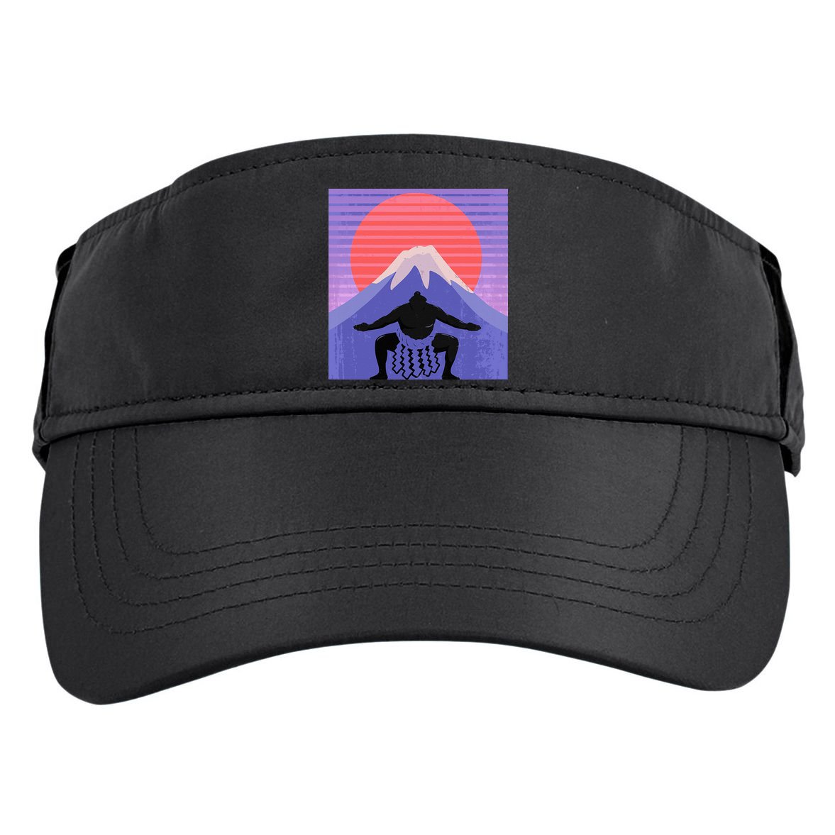 Japanese Sumo Wrestler In Mawashi Japan Mt. Fuji Aesthetic Adult Drive Performance Visor
