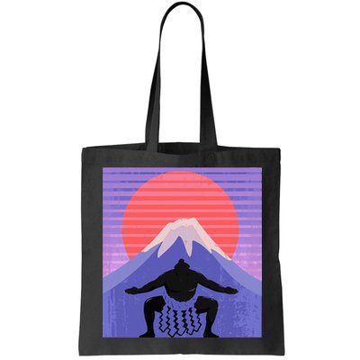 Japanese Sumo Wrestler In Mawashi Japan Mt. Fuji Aesthetic Bag