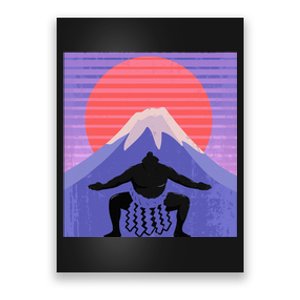 Japanese Sumo Wrestler In Mawashi Japan Mt. Fuji Aesthetic Poster