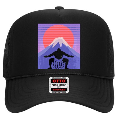 Japanese Sumo Wrestler In Mawashi Japan Mt. Fuji Aesthetic Trucker Hat