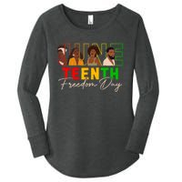 Juneteenth Shirts Women Men Black Power Black Freedom 1865 Women's Perfect Tri Tunic Long Sleeve Shirt