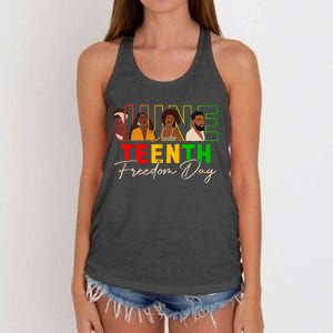 Juneteenth Shirts Women Men Black Power Black Freedom 1865 Women's Knotted Racerback Tank