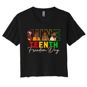 Juneteenth Shirts Women Men Black Power Black Freedom 1865 Women's Crop Top Tee