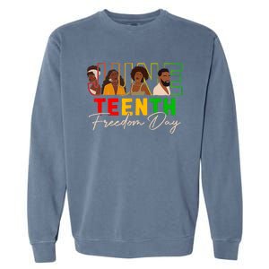 Juneteenth Shirts Women Men Black Power Black Freedom 1865 Garment-Dyed Sweatshirt