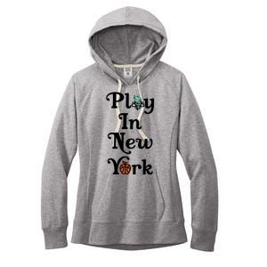 Jason Sudeikis Wearing Play In New York Women's Fleece Hoodie