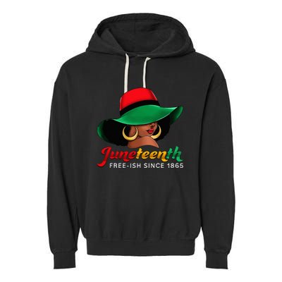 Juneteenth Shirts Women Celebrating Black Freedom Day 1865 Garment-Dyed Fleece Hoodie