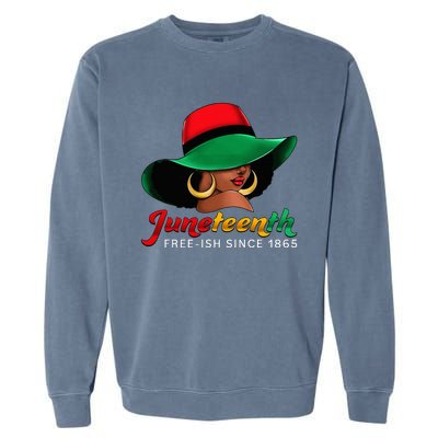 Juneteenth Shirts Women Celebrating Black Freedom Day 1865 Garment-Dyed Sweatshirt