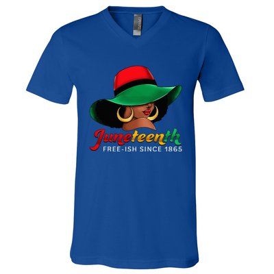 Juneteenth Shirts Women Celebrating Black Freedom Day 1865 V-Neck T-Shirt