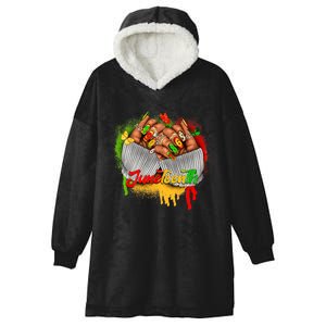 Juneteenth Shirts Women Celebrate Black Woman Hands Nails Hooded Wearable Blanket