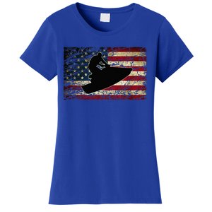 Jet Ski With American USA Flag Jetski Women's T-Shirt