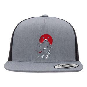 Japanese Samurai Warrior Lover Flat Bill Trucker Hat