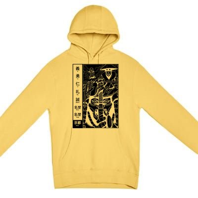 Japanese Samurai Warrior Bushido Code Swordsmen Premium Pullover Hoodie