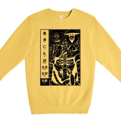 Japanese Samurai Warrior Bushido Code Swordsmen Premium Crewneck Sweatshirt