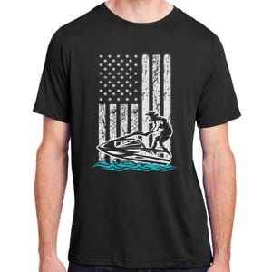 Jet Skiing Water Ski Athletic Usa American Flag Gift Adult ChromaSoft Performance T-Shirt