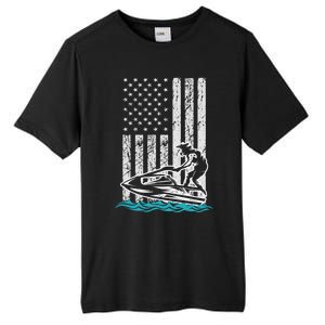 Jet Skiing Water Ski Athletic Usa American Flag Gift Tall Fusion ChromaSoft Performance T-Shirt