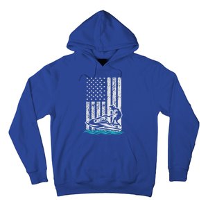 Jet Skiing Water Ski Athletic Usa American Flag Gift Hoodie