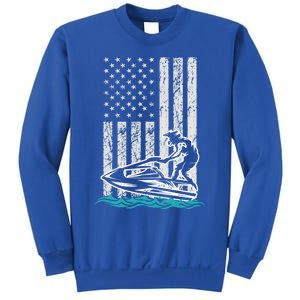 Jet Skiing Water Ski Athletic Usa American Flag Gift Sweatshirt