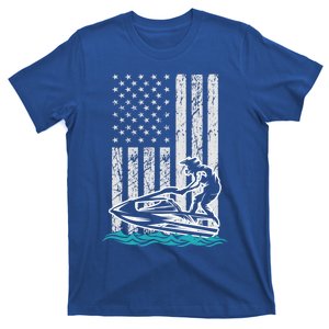 Jet Skiing Water Ski Athletic Usa American Flag Gift T-Shirt