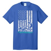 Jet Skiing Water Ski Athletic Usa American Flag Gift Tall T-Shirt