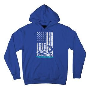 Jet Skiing Water Ski Athletic Usa American Flag Gift Tall Hoodie