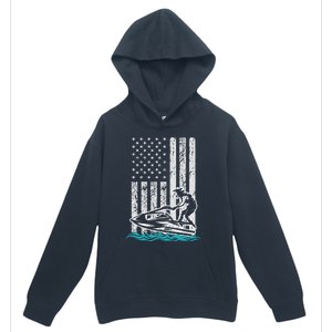 Jet Skiing Water Ski Athletic Usa American Flag Gift Urban Pullover Hoodie