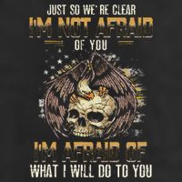 Just So We're Clear I'm Not Afraid Of You Garment-Dyed Fleece Hoodie